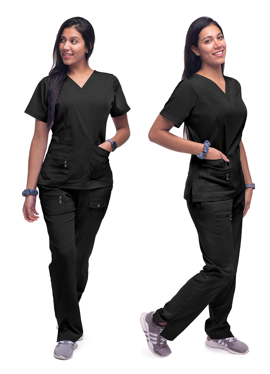 Womens Two Piece Hospital Uniform Workwear Set For Health Professionals  Includes Black Scrub Pants, Scrubs, And Hand Washing Suit For Dental And  Beauty Salons From Medigo, $25.63