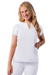 Women's Notched V-Neck Scrub Top- A6002