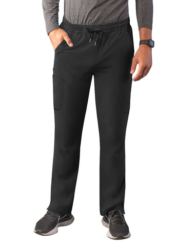 Men's Slim Leg Cargo Drawstring Pants- A6106