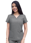 WOMEN'S HEATHER PRO SWEETHEART V-NECK SCRUB TOP - P4210