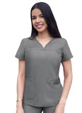 WOMEN'S HEATHER PRO SWEETHEART V-NECK SCRUB TOP - P4210